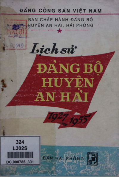 LỊCH SỬ ĐẢNG BỘ HUYỆN AN HẢI 1927 - 1955 (BẢN GỐC)